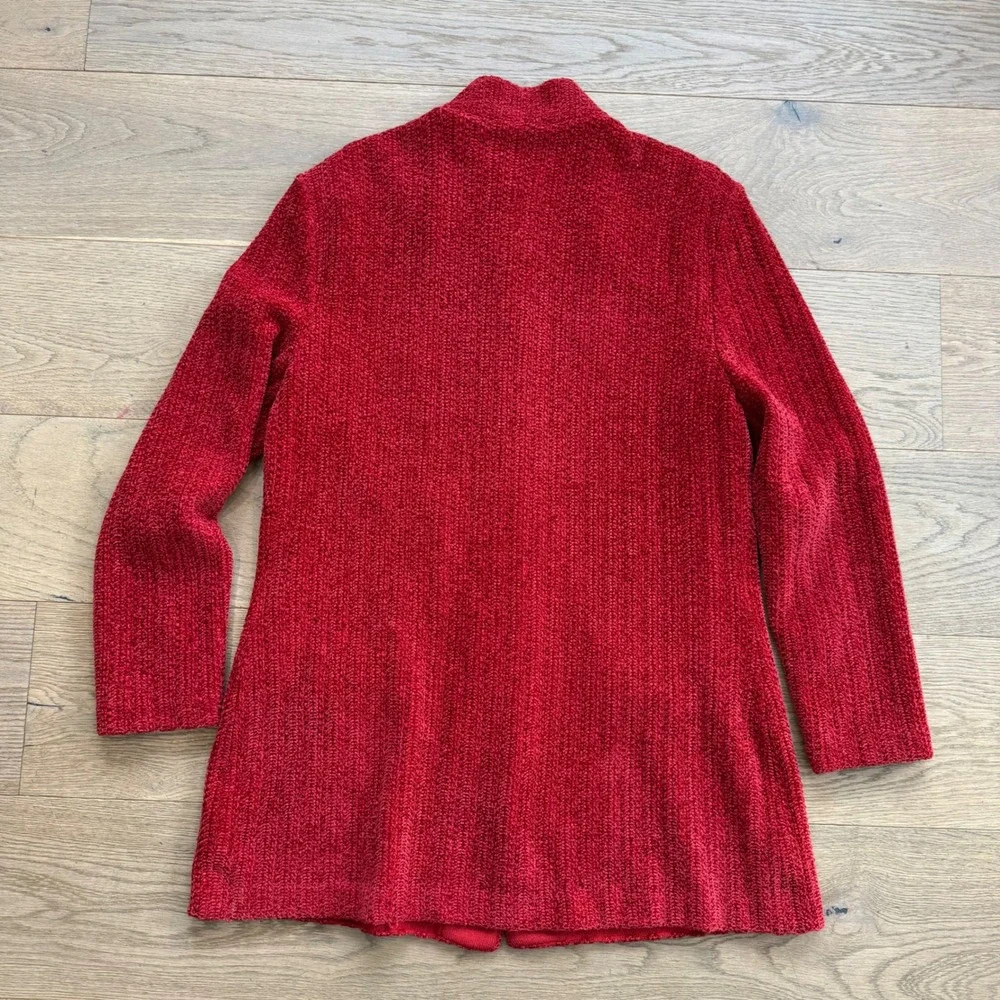 St. John Collection Red Wool Knit Skirt Suit Set Marie Gray Jacket Skirt Sz 14‎